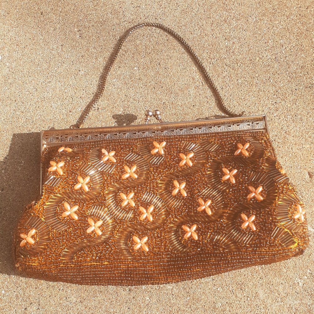 Vintage 1950s era Hand beaded purse